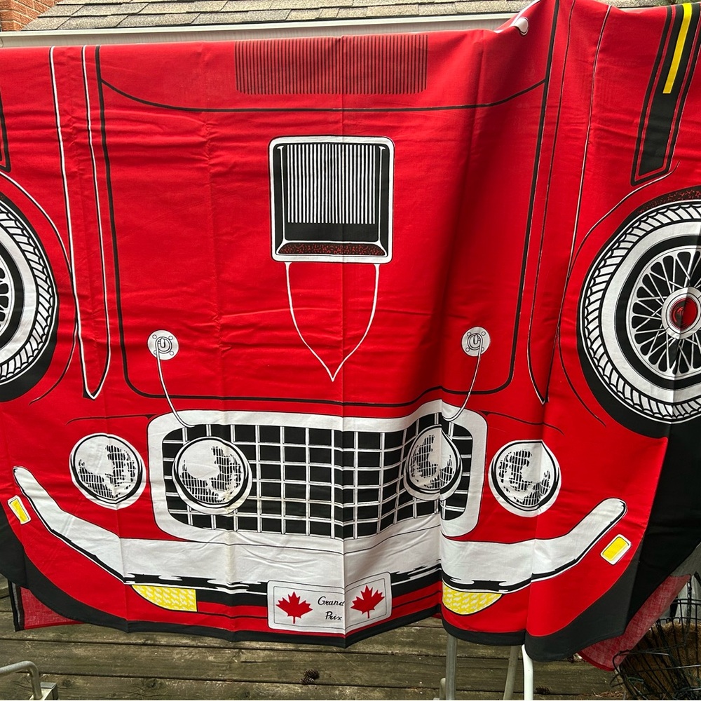 New bedsheet of vintage car scheme 74”x108”